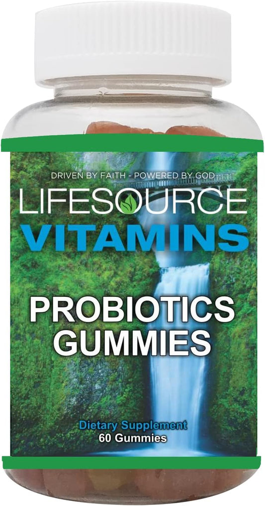 Organic Probiotic Gummies for All Ages - 60 Gummies by LifeSourceVitamins