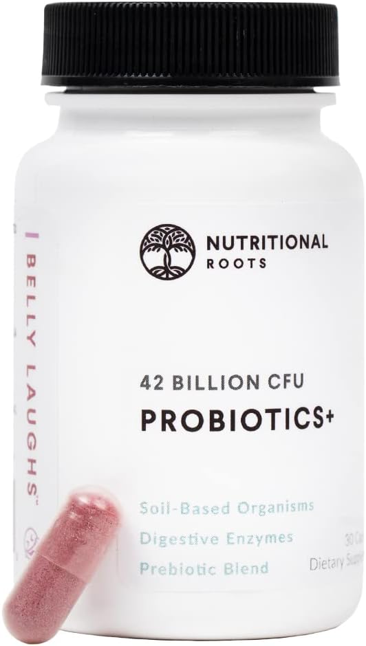Organic Probiotics with Prebiotics and Enzymes, 42 Billion CFU, Delay-Release Capsules, Doctor-Recommended, 30 Servings
