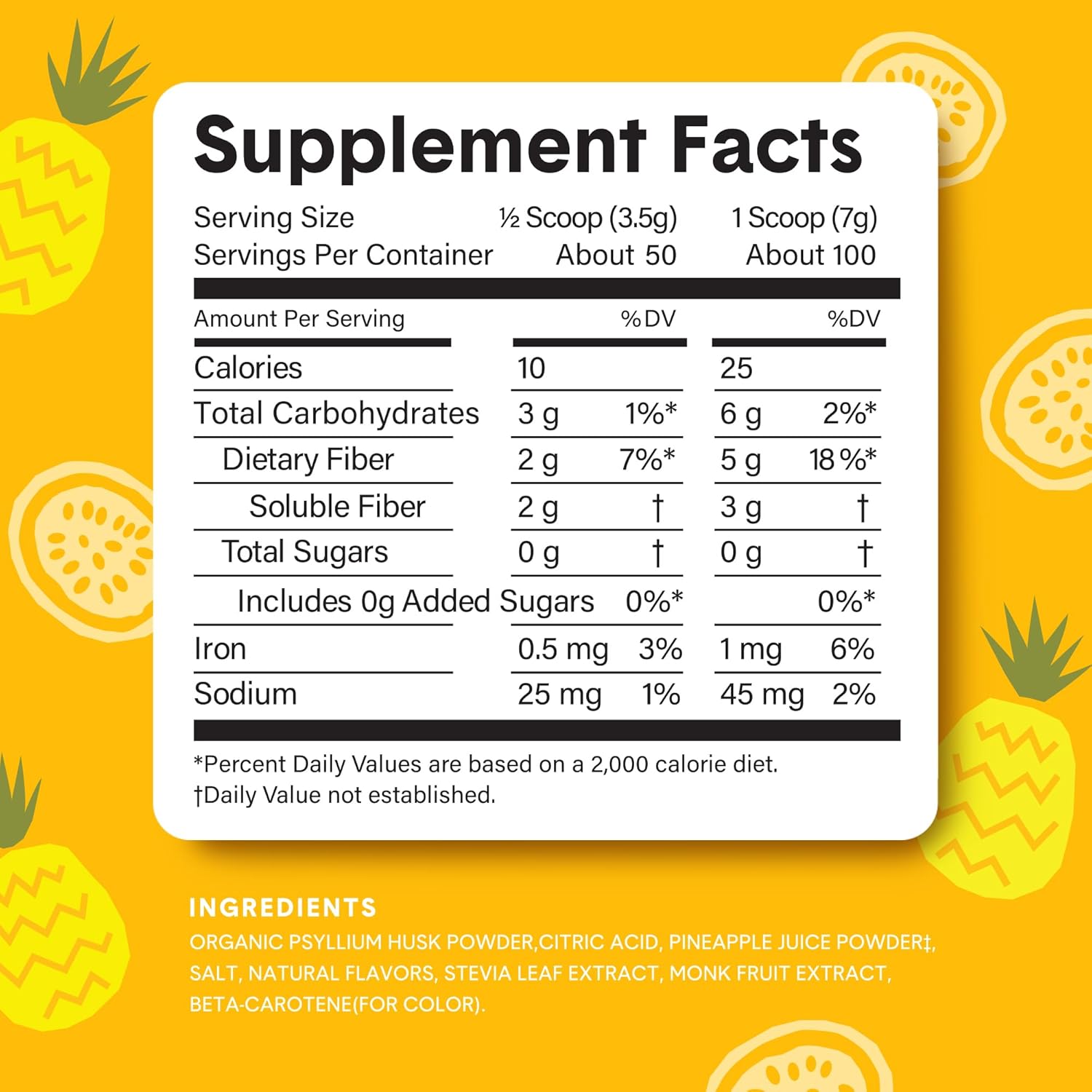 Organic Psyllium Husk Fiber Powder with Fruit Blend (5 Pack) - Plant-Based Supplement for Digestive Health, Regularity & Bloating Relief - Pineapple Passion Fruit Flavor - 250 Servings