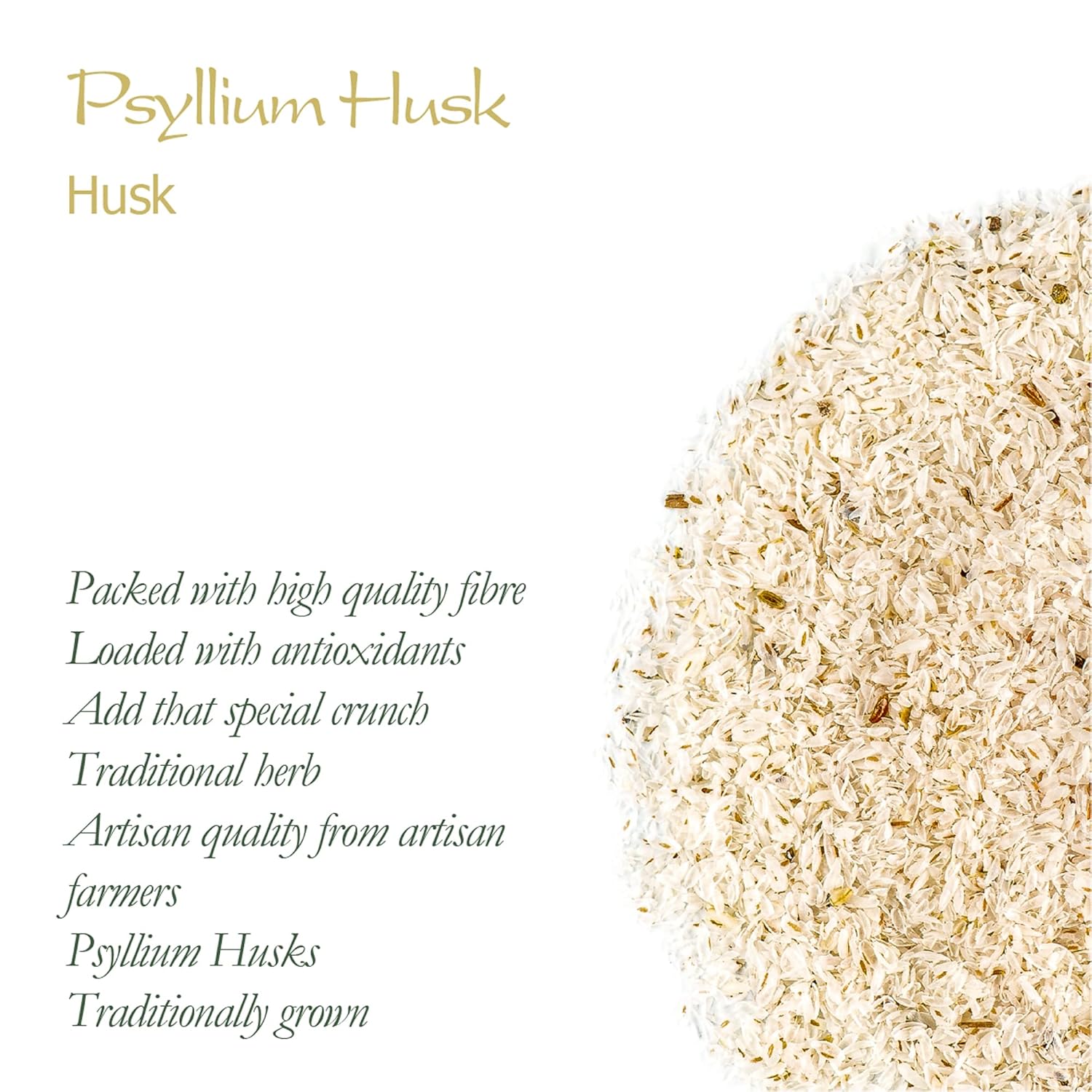 Organic Psyllium Husk Powder from Valley of Tea - High Fiber Supplement for Digestive Health - Pure Psyllium Seed Husk Powder for Improved Gut Health and Regularity