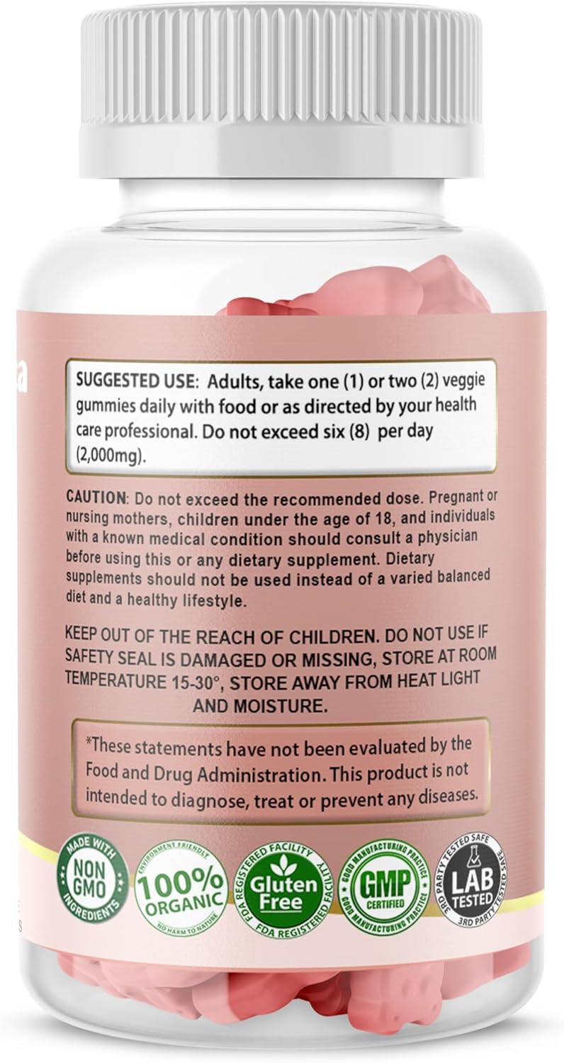 Organic Pueraria Mirifica Gummy Supplement - 60 Veggie Gummies, 10:1 Concentrated Extract for Transgender Health