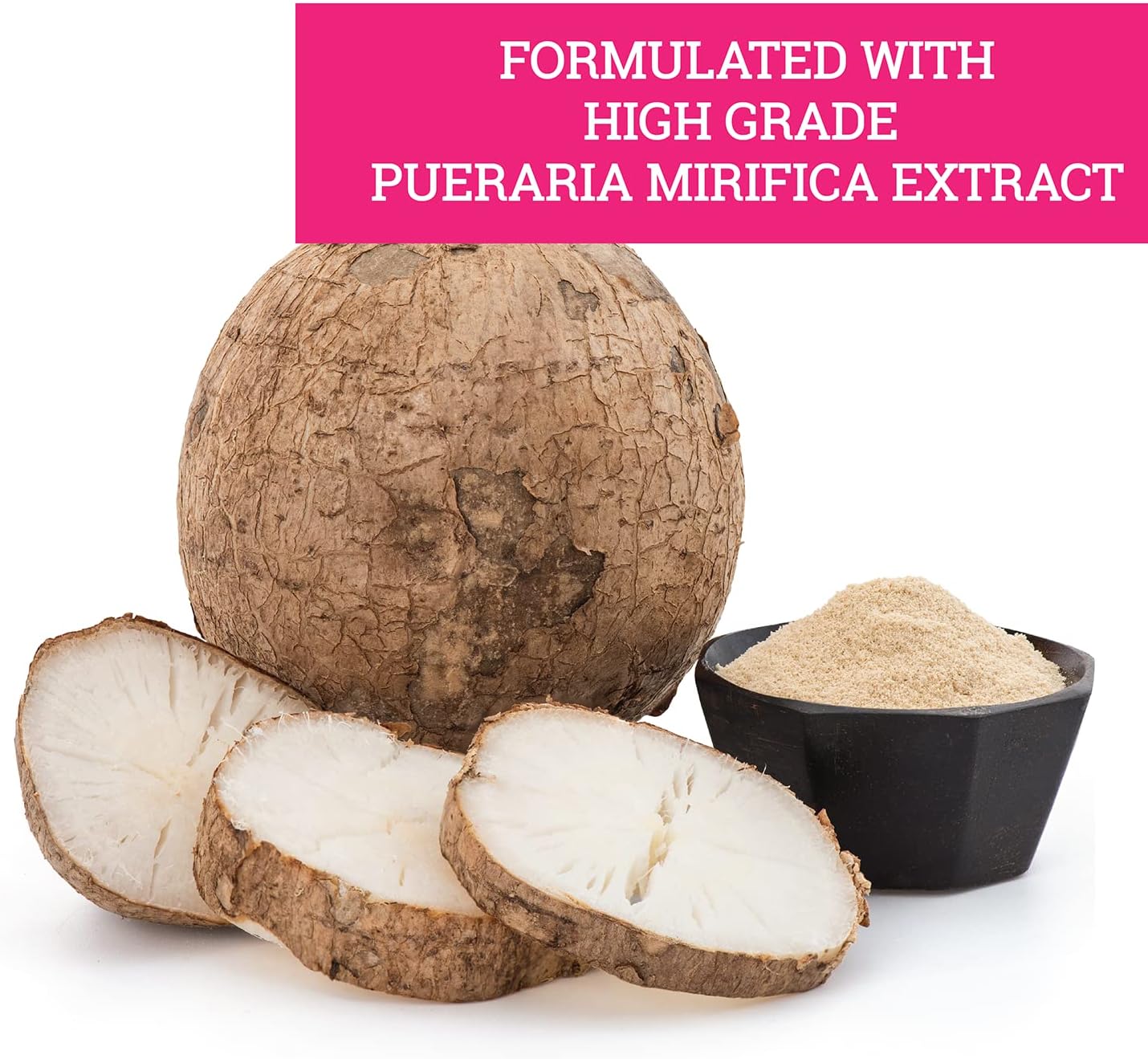 Organic Pueraria Mirifica Root Extract Capsules - Promotes Women's Health - Non GMO Vegan - Thai INCAS Herbal Supplement