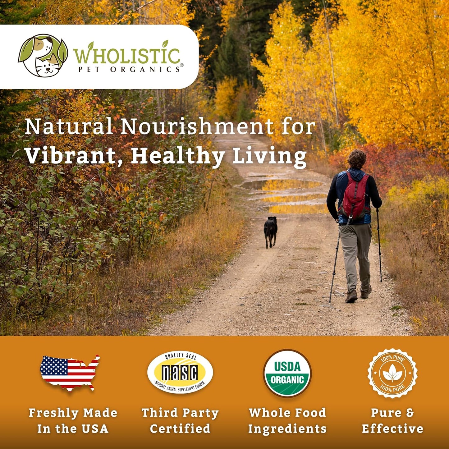 Organic Pumpkin Dog Vitamins & Supplements - Wholistic Canine Complete - 2 Lb - Promotes Digestion, Skin & Coat Health - Multivitamin with Probiotics & Fiber for Dogs