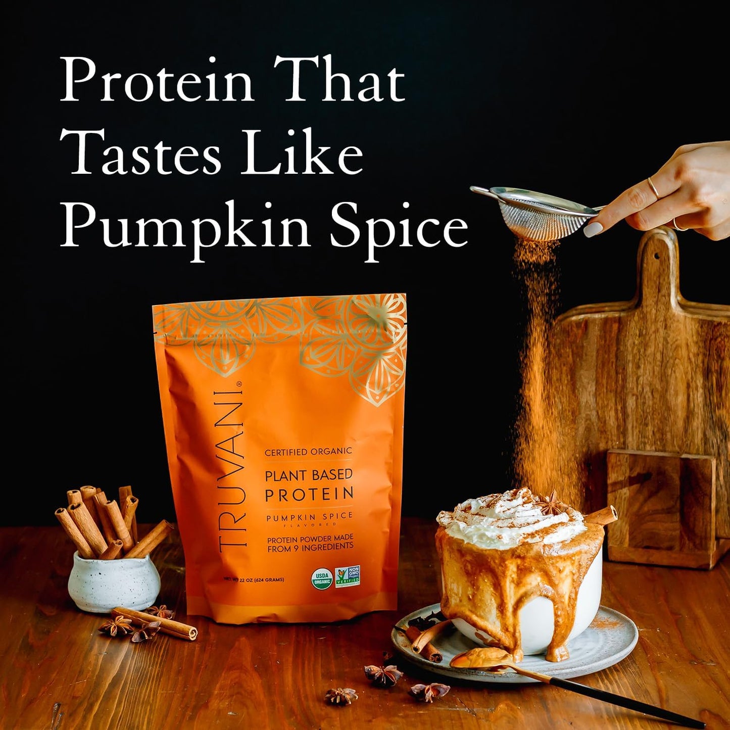 Organic Pumpkin Spice Vegan Pea Protein Powder | 20g Plant-Based Protein | 20 Servings | Keto-Friendly | Gluten & Dairy Free | Low Carb | No Sugar Added - BoostGo Australia