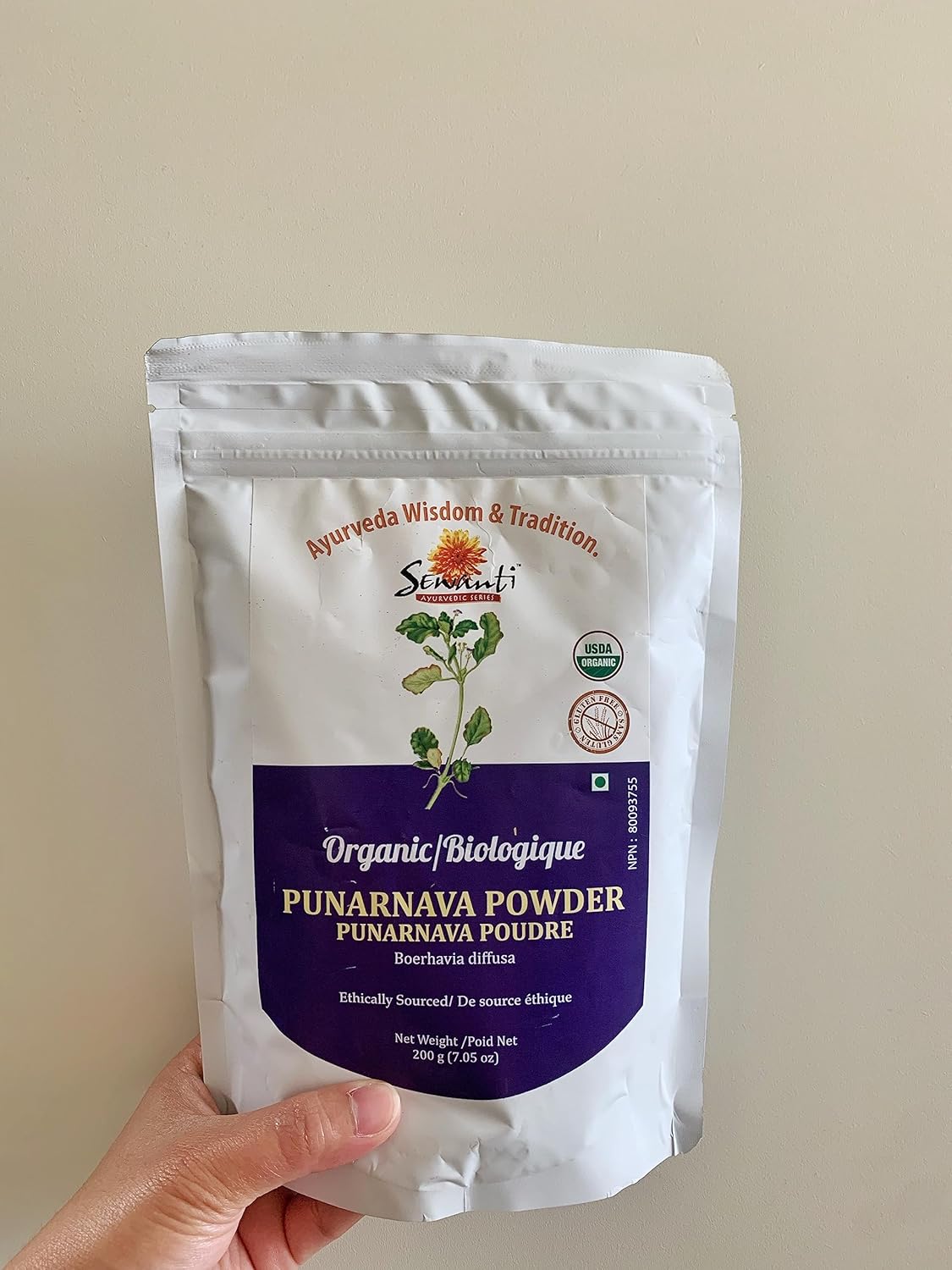 Organic Punarnava Powder - Ayurvedic Supplement for Liver Health & Immune System - 200g