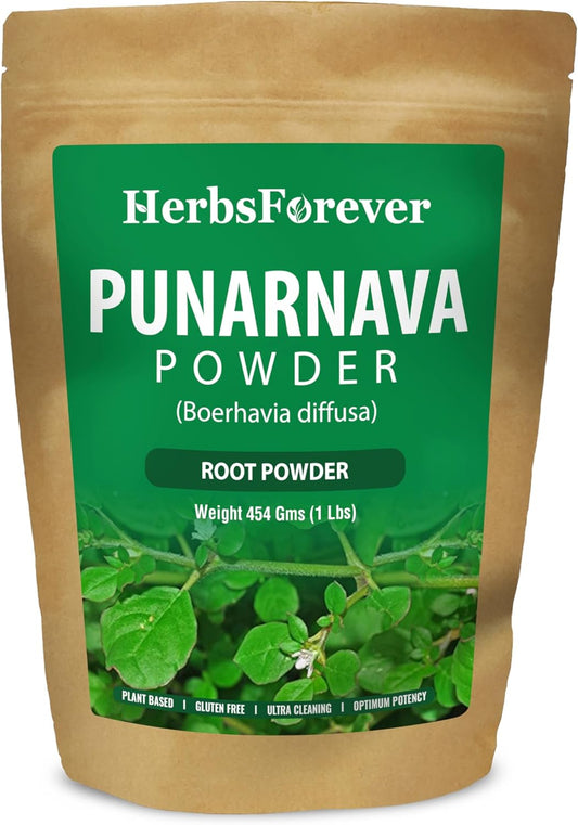 Organic Punarnava Powder - Boerhaavia Diffusa Supplement for Wellness - 454 GMS - Non-GMO, Vegan Ayurvedic Herbal Formula
