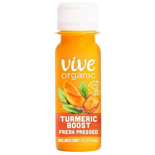 Organic Pure Boost Turmeric Shot - 2oz Bottle for an Energizing Immune Boost