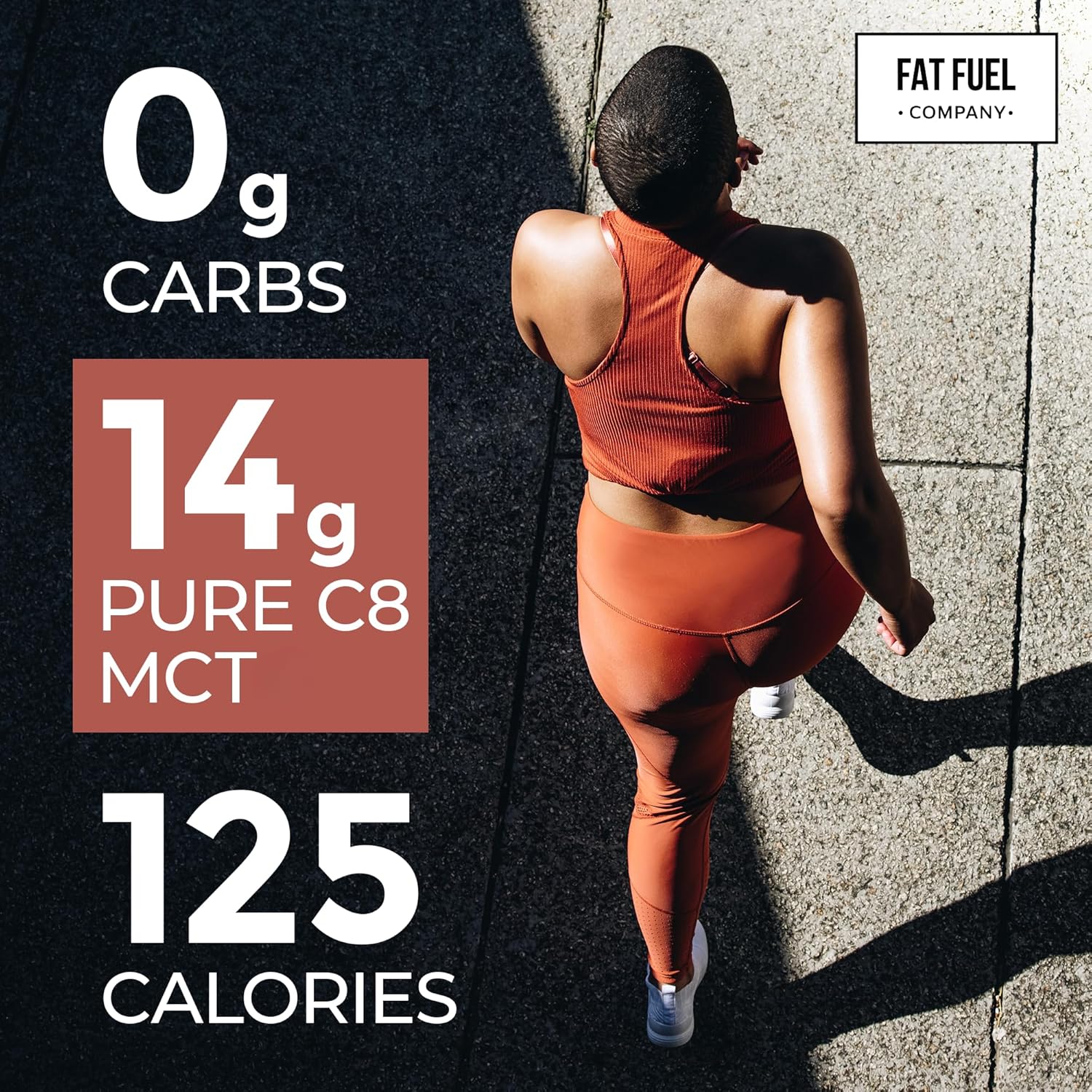 Organic Pure C8 MCT Oil from Coconuts - Keto Energy and Focus Supplement - 16 oz by The Fat Fuel Company