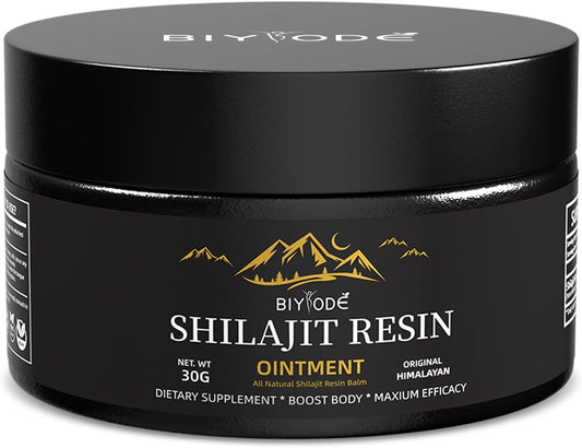 Organic Pure Himalayan Shilajit Resin 600mg | 50 Servings, Fulvic Acid, 85+ Trace Minerals | Vegan Energy Supplement