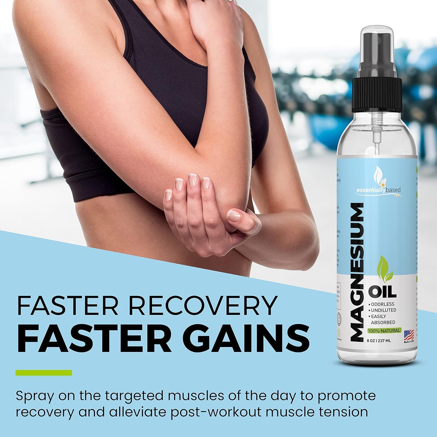 Organic Pure Magnesium Oil Spray and Flakes for Essential Mineral Boost