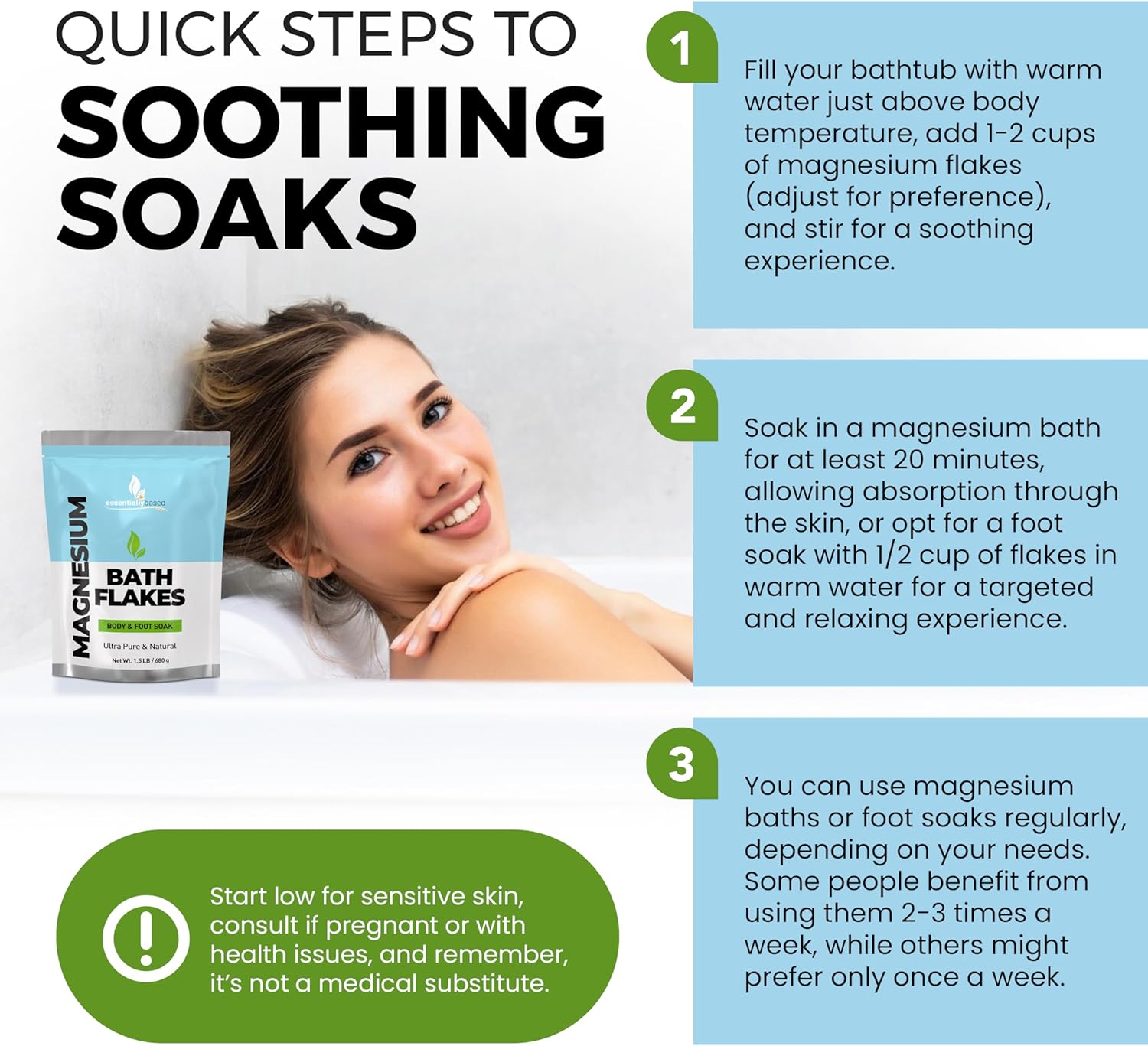 Organic Pure Magnesium Oil Spray and Flakes for Essential Mineral Boost