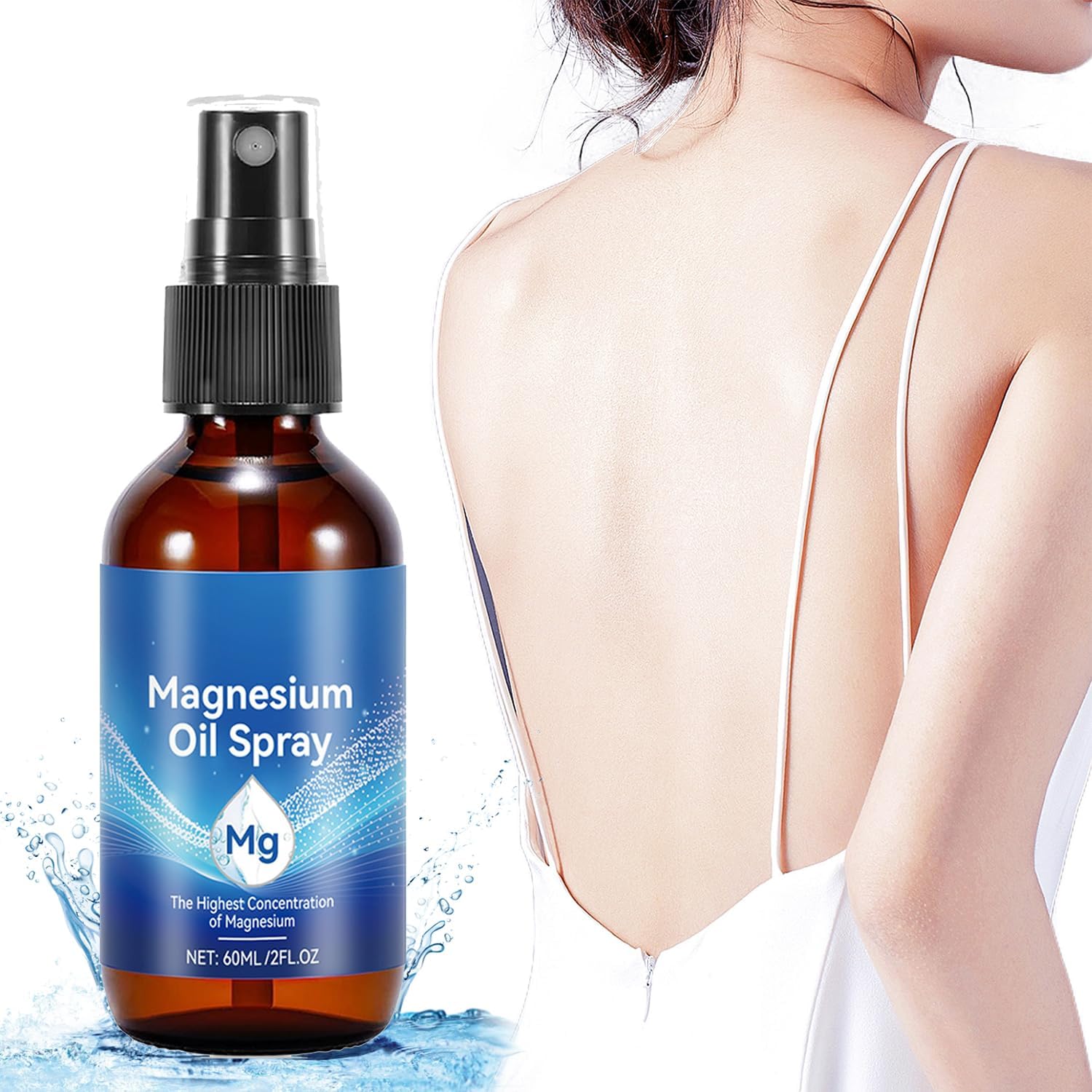 Organic Pure Magnesium Oil Spray for Joint Health & Sleep Support - Fast Absorption, No Unhealthy Minerals - Easy to Use
