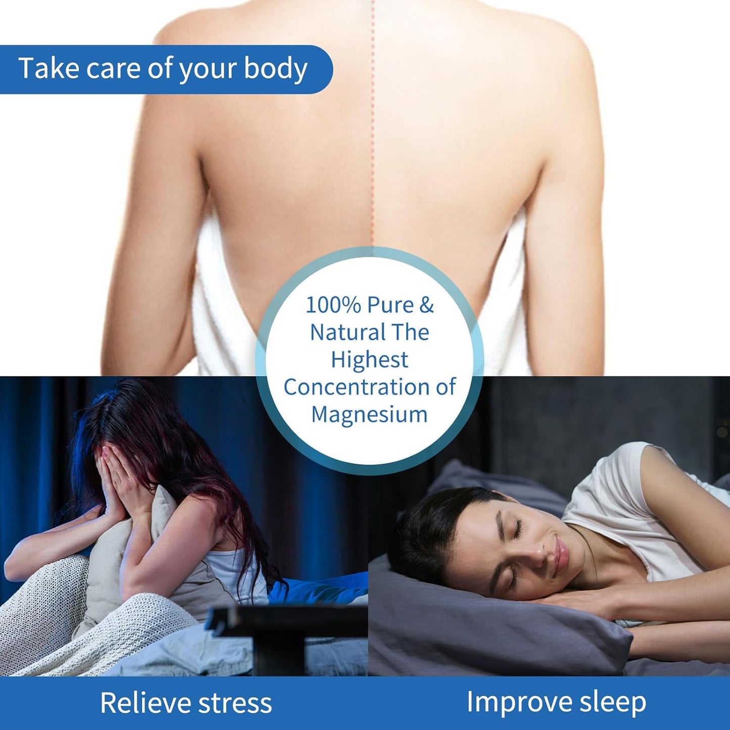 Organic Pure Magnesium Oil Spray for Joint Health & Sleep Support - Fast Absorption, No Unhealthy Minerals - Easy to Use