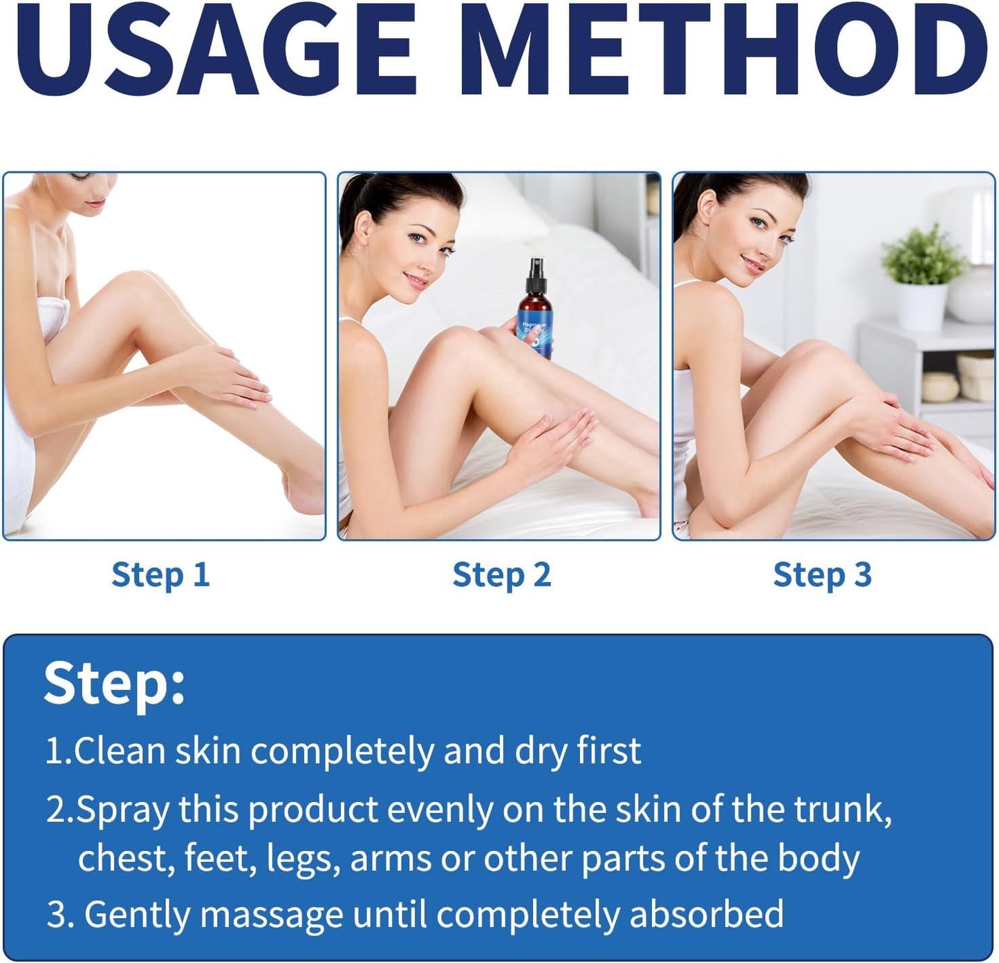 Organic Pure Magnesium Oil Spray for Joint Health & Sleep Support - Fast Absorption, No Unhealthy Minerals - Easy to Use