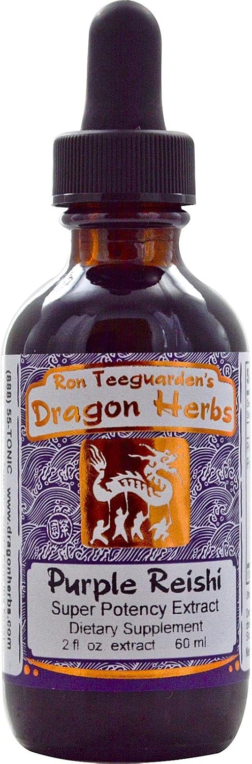 Organic Purple Reishi Drops - 2 Fluid Ounces by Dragon Herbs