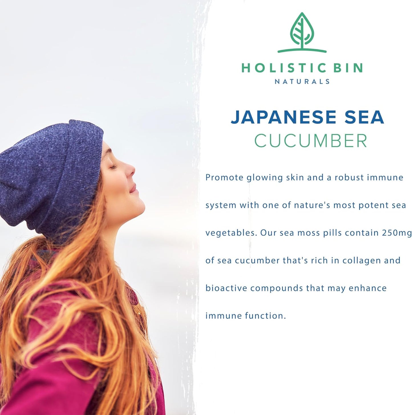 Organic Purple Sea Moss and Sea Cucumber Capsules - 500mg Sea Vegetables per Serving