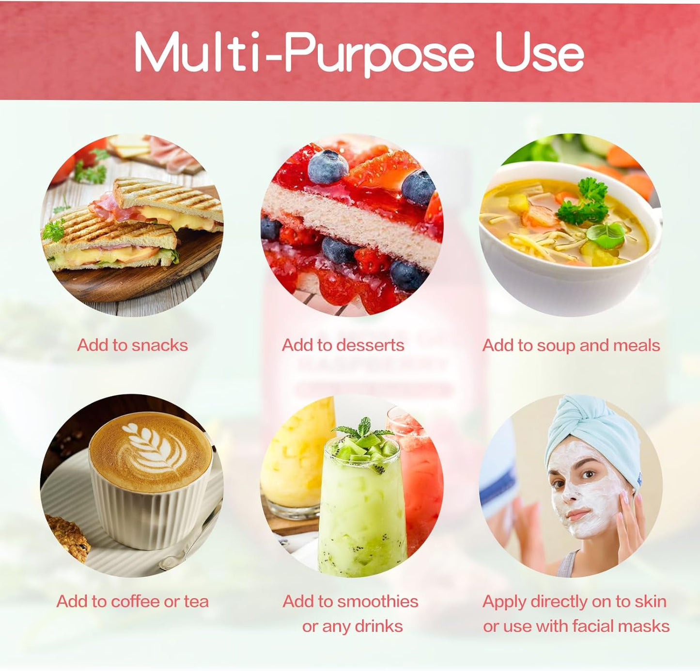 Organic Raspberry Sea Moss Gel 15oz - Rich in Irish Sea Moss - Antioxidant Health Supplement - Vegan-Friendly