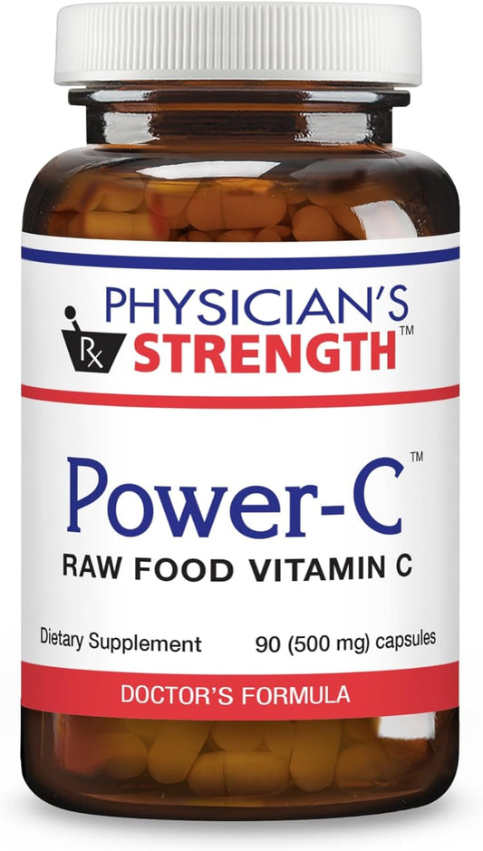 Organic Raw Food Vitamin C Capsules with Flavonoids - Physician's Strength - 90 Capsules - Kosher - 30 Servings
