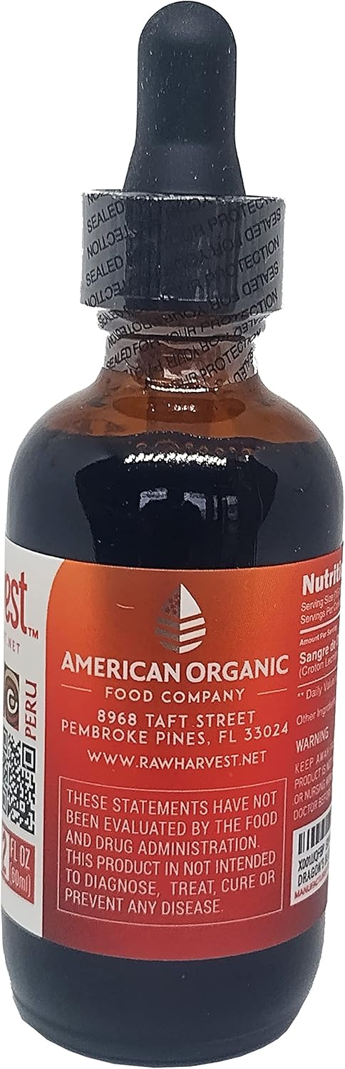Organic Raw Garden Dragon's Blood Sangre De Drago 2 Oz Concentrate - 100% Peruvian Original Formula