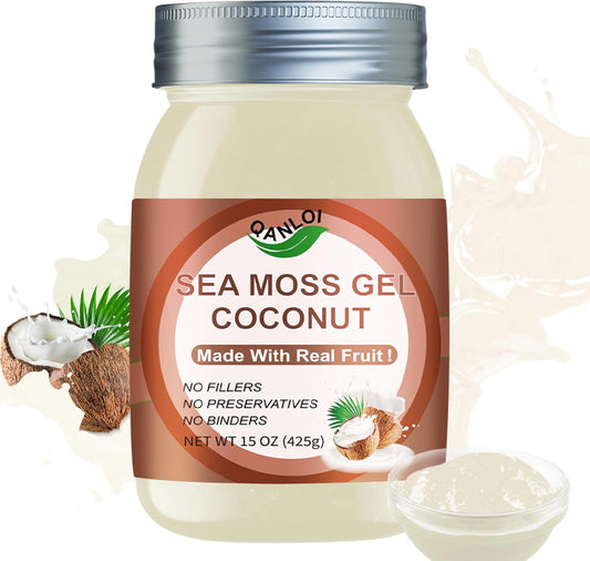 Organic Raw Irish Sea Moss Gel 15oz with Coconut - QANLOI Sea Moss Gel