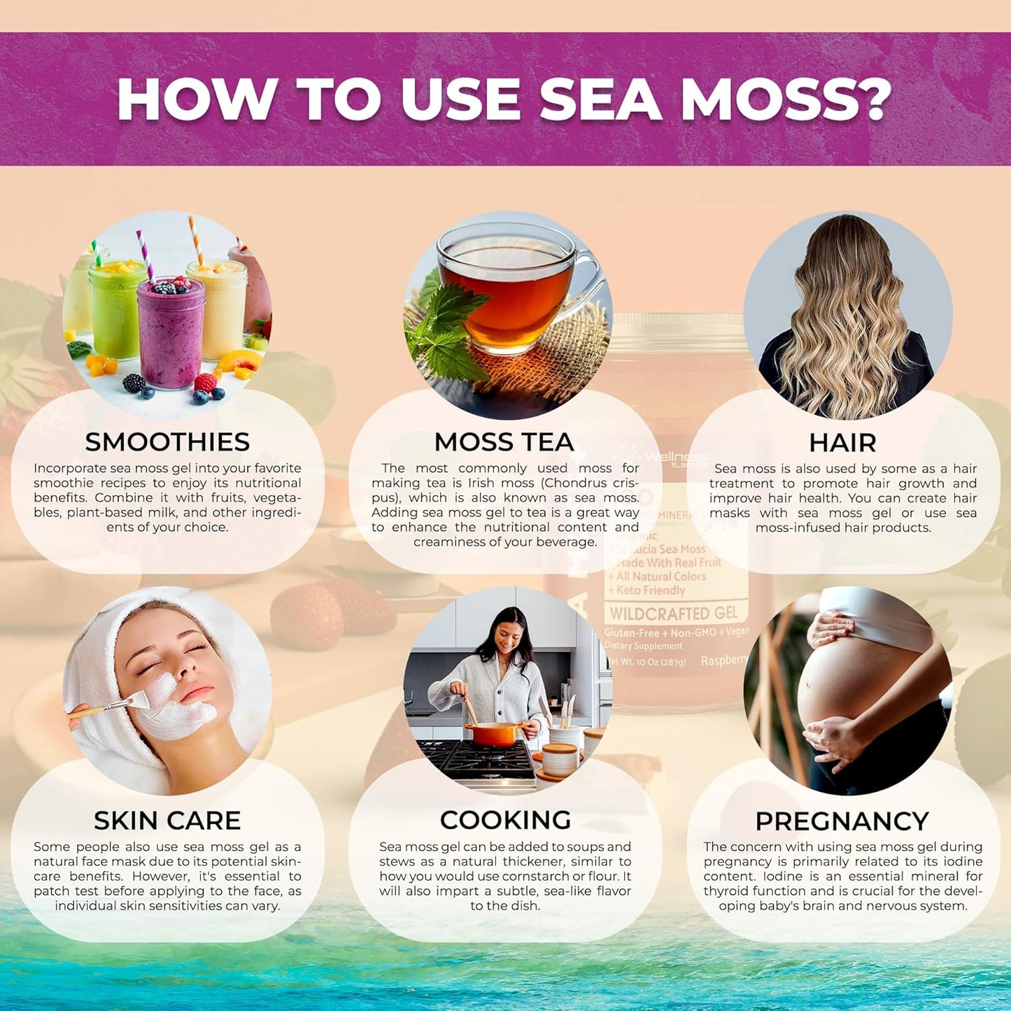 Organic Raw Irish Sea Moss Gel with Elderberry Flavor - Pristine Caribbean Superfood for Immune & Digestive Health - 10 oz.