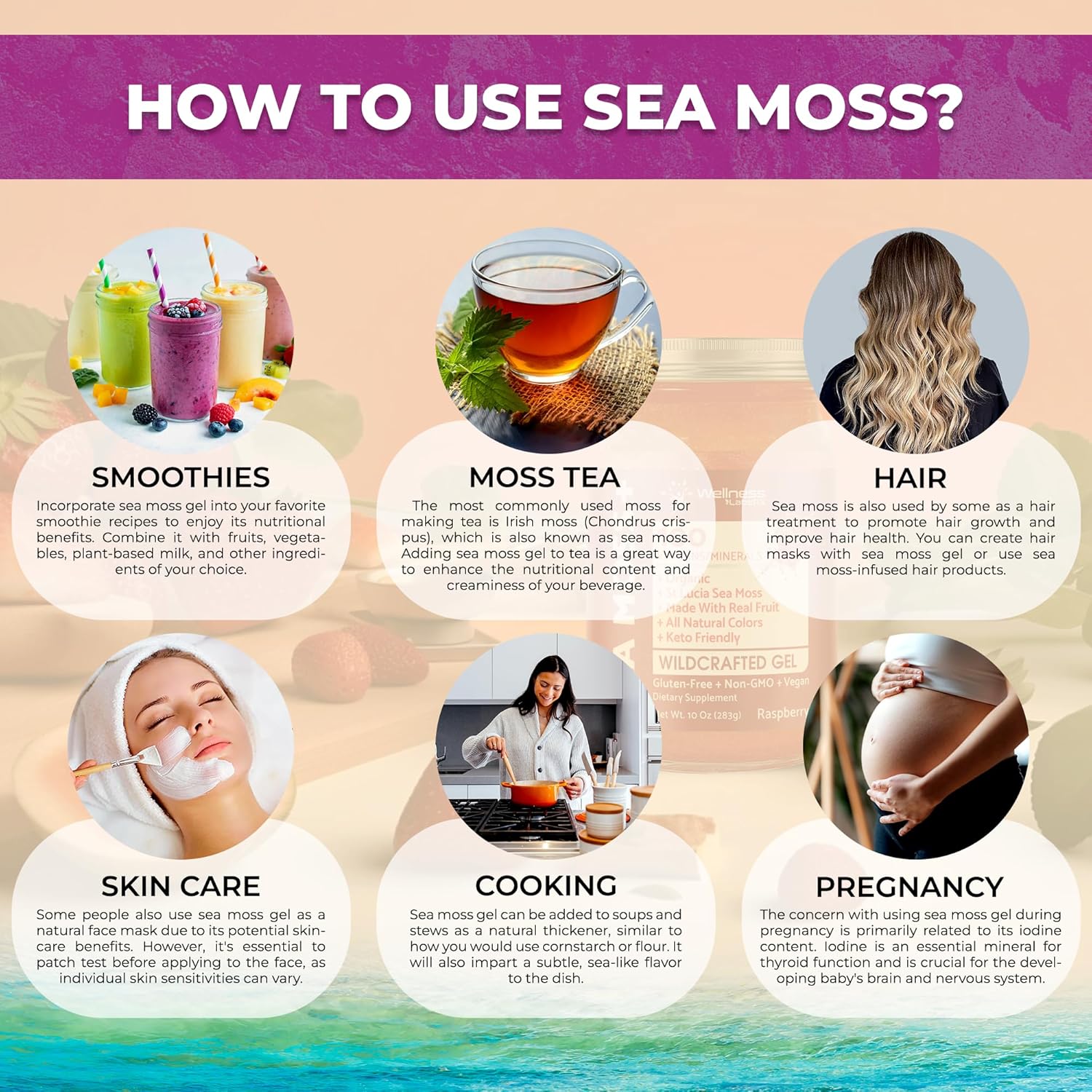 Organic Raw Irish Sea Moss Gel with Elderberry Flavor - Pristine Caribbean Superfood for Immune & Digestive Health - 10 oz.