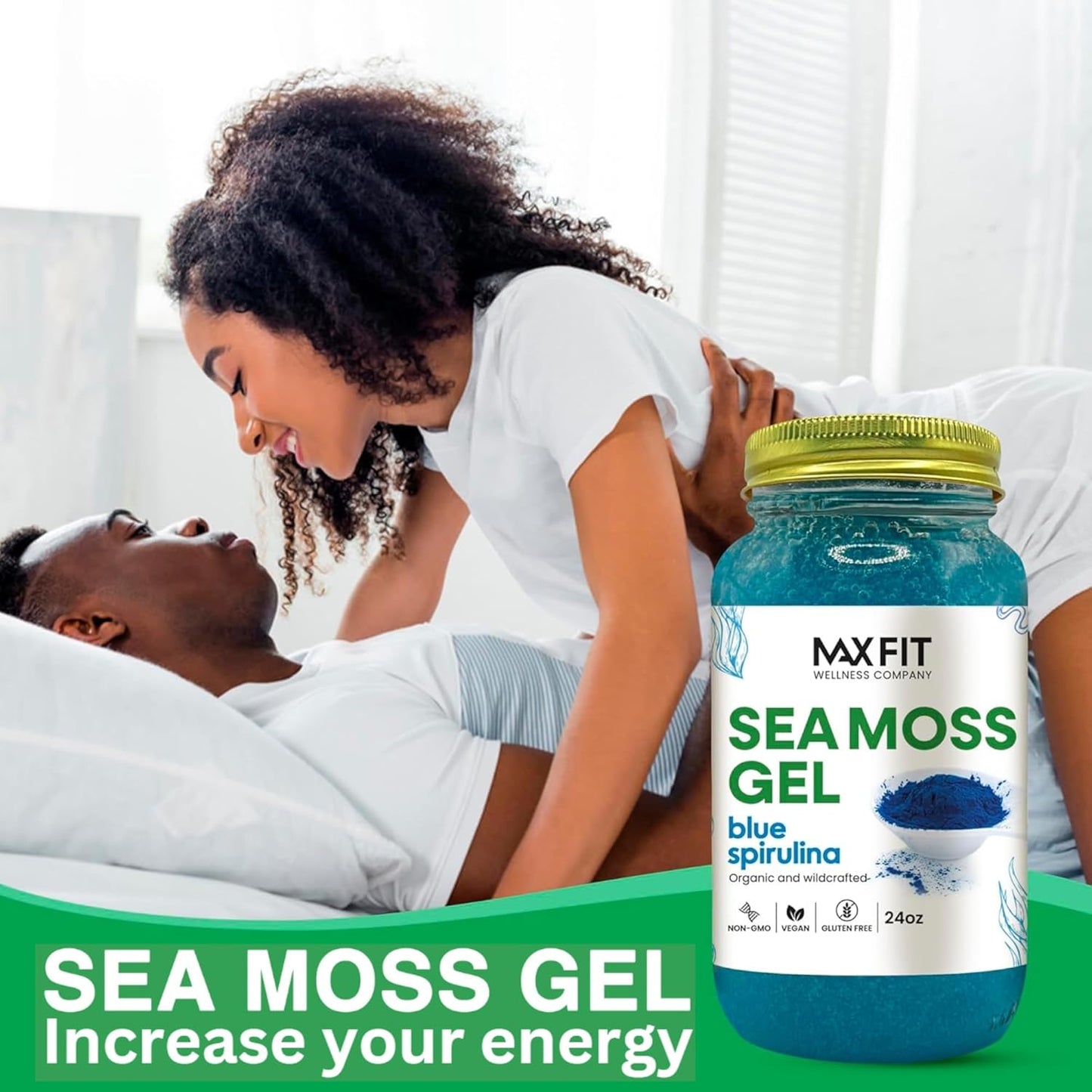 Organic Raw Sea Moss Gel with 12 Flavors | 24oz Wildcrafted Gold Gel from Saint Lucia | Vegan Superfood with 92 Vitamins and Minerals | Non-GMO