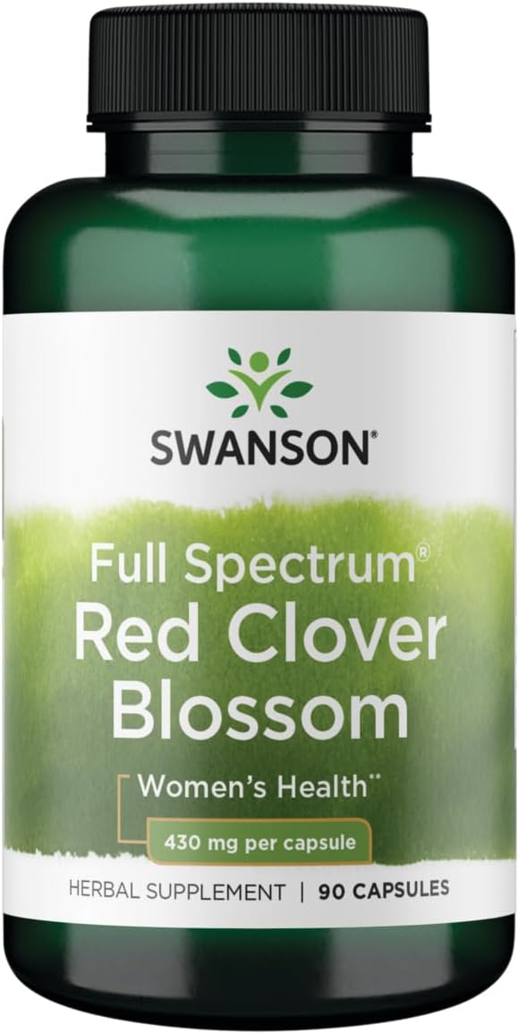 Organic Red Clover Blossom Capsules - 430mg, 90 Count by Swanson