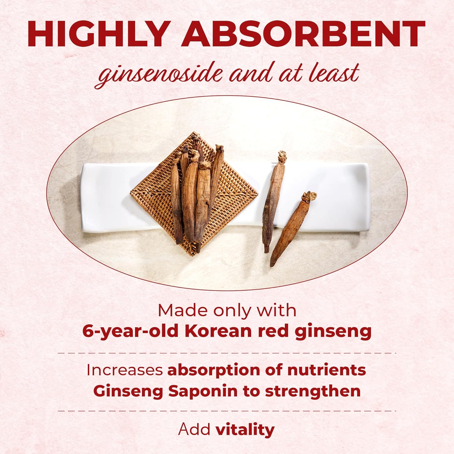 Organic Red Ginseng Fermented Enzymes - Digestive Enzymes for Men & Women | Essential Fiber Digestion Support | Digestive Enzyme Supplements (30 Packets)