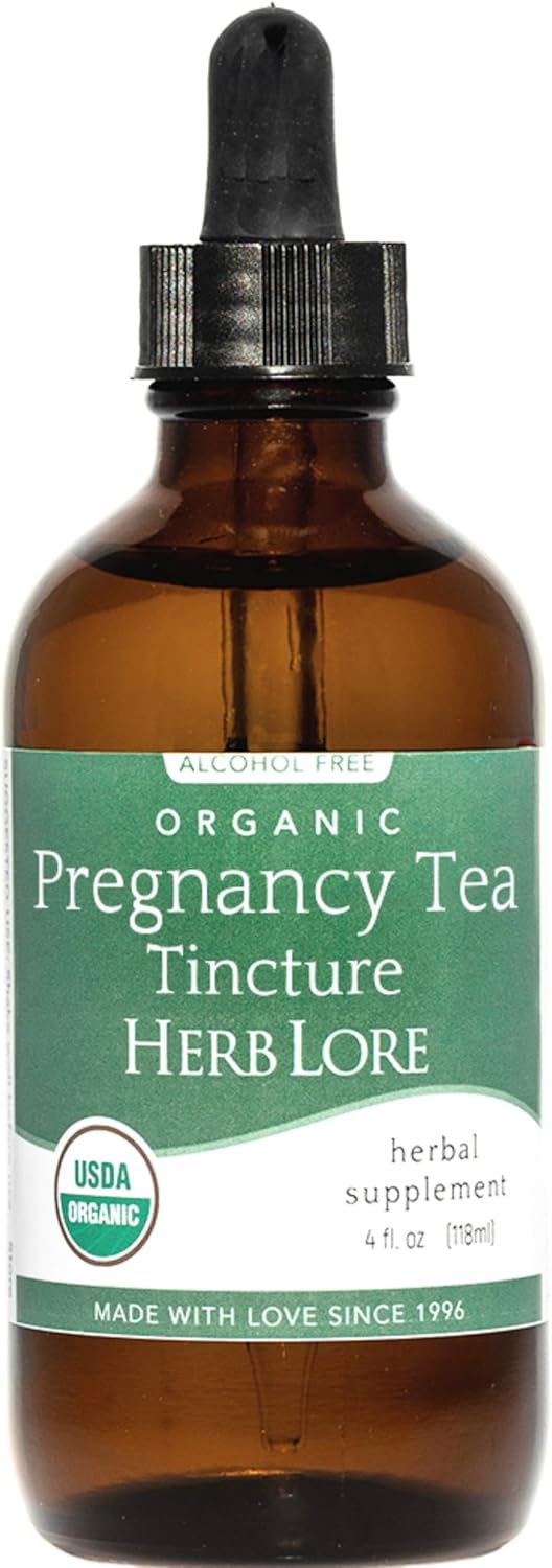 Organic Red Raspberry Leaf Pregnancy Tea Tincture - Supports First, Second and Third Trimesters, Labor Preparation and Postpartum Period