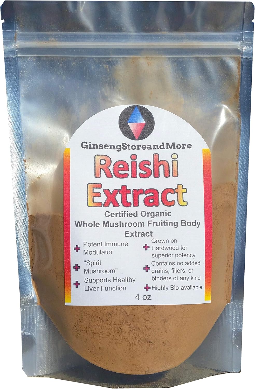 Organic Red Reishi Mushroom Extract - 4oz | High Beta-Glucans | Ganoderma Lucidum | Energy & Immune Support