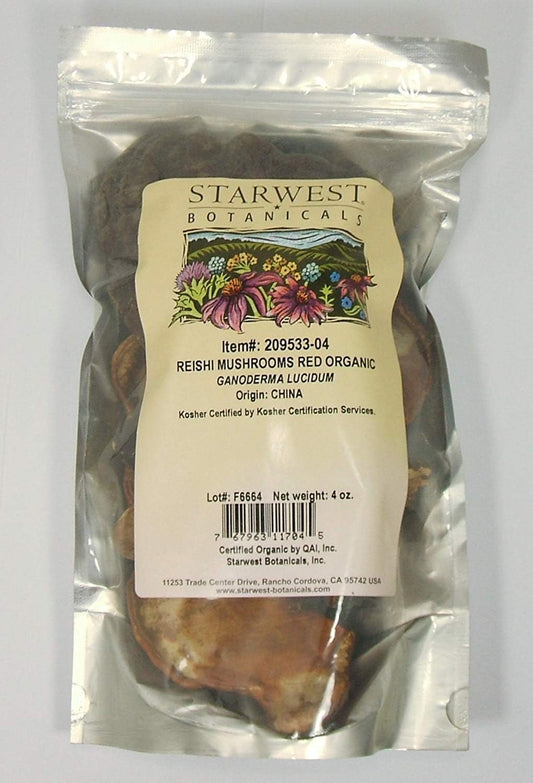 Organic Red Reishi Mushrooms by Starwest Botanicals - Premium Quality and Sustainably Sourced