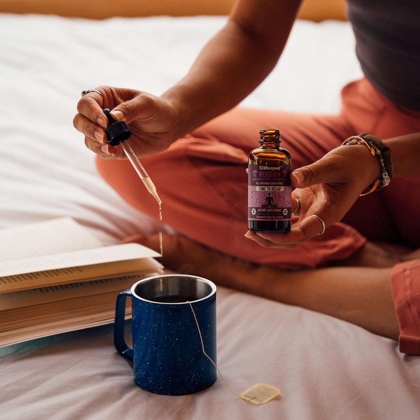 Organic Reishi Mushroom Extract with Kakadu Plum for Sleep, Relaxation & Cellular Support - Antioxidants & Vitamin C - 2oz