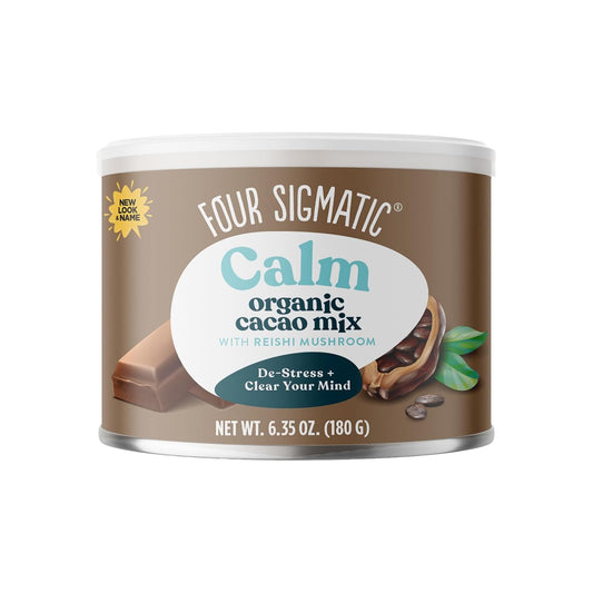 Organic Reishi Mushroom Hot Cacao Mix for Stress Relief & Sleep Support - Vegan, Gluten-Free & Dairy-Free - 30 Servings