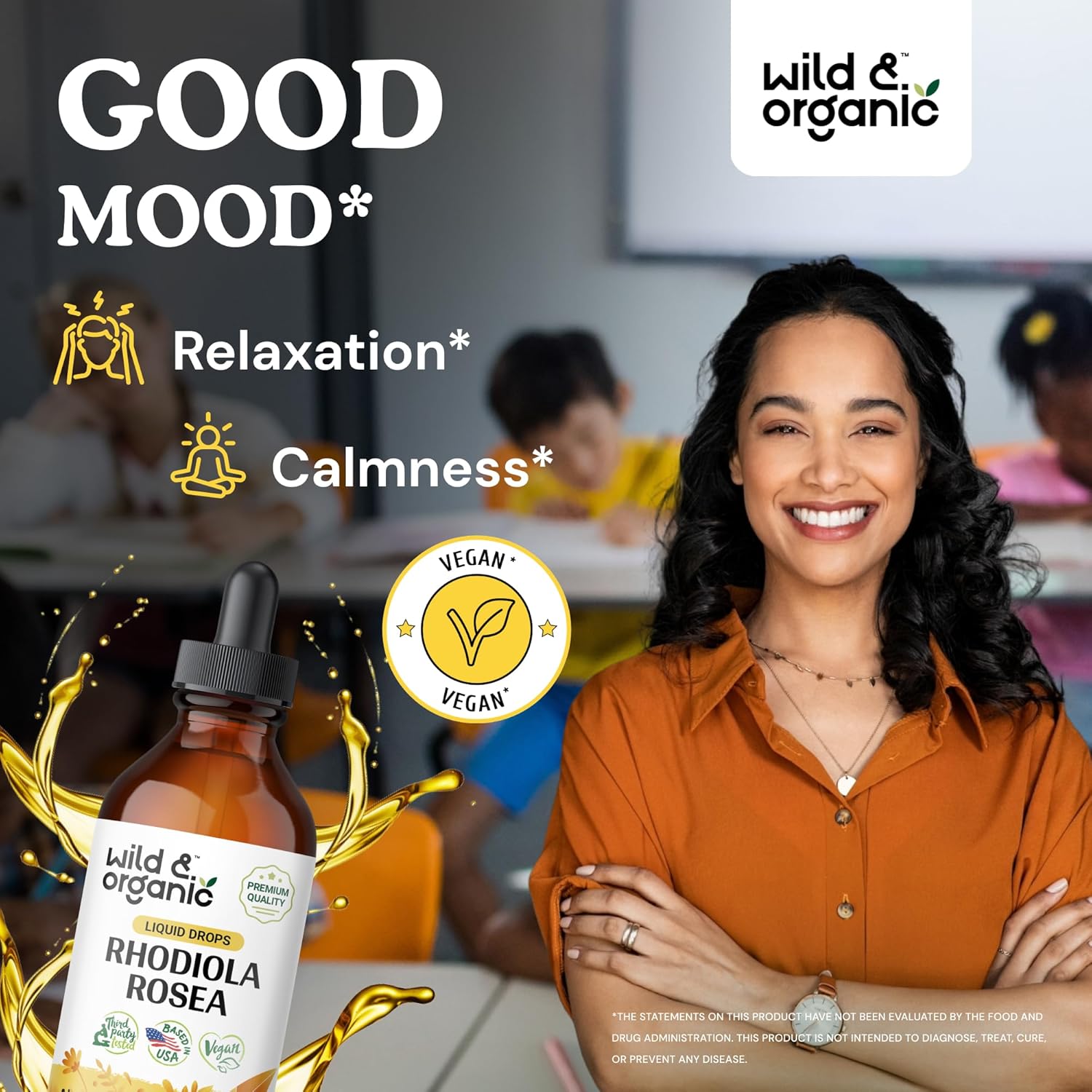 Organic Rhodiola Rosea and Ashwagandha Tincture Bundle - 4 fl oz Each - Wildcrafted Adaptogen Supplements for Stress Relief