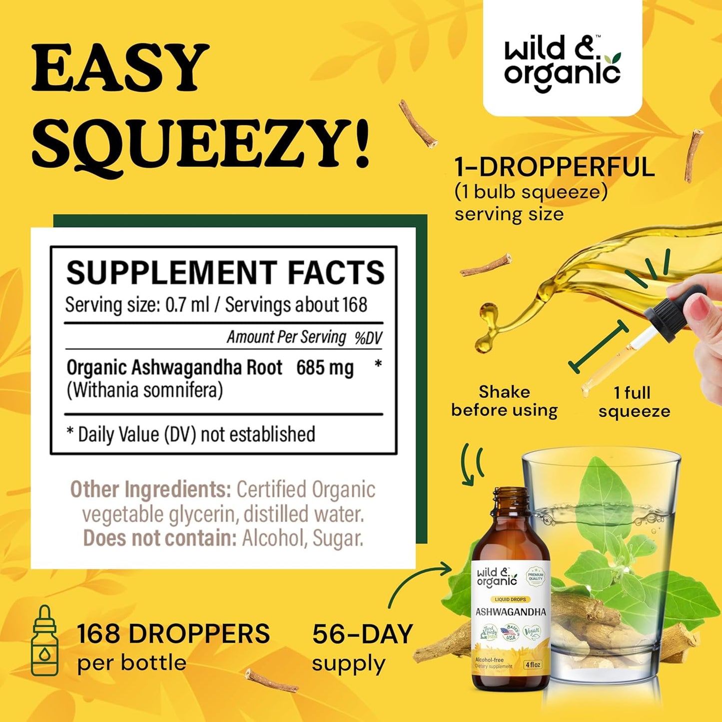 Organic Rhodiola Rosea and Ashwagandha Tincture Bundle - 4 fl oz Each - Wildcrafted Adaptogen Supplements for Stress Relief