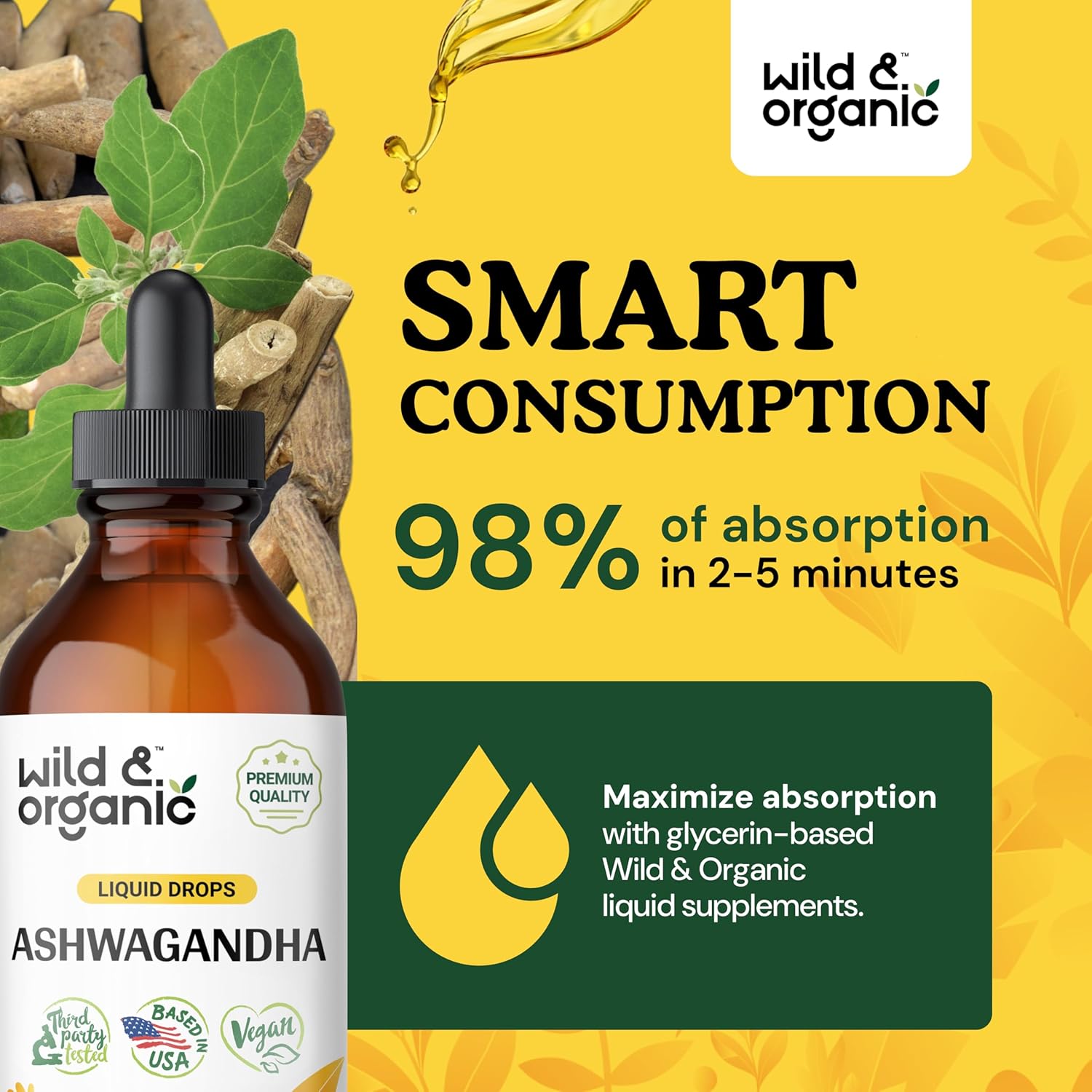 Organic Rhodiola Rosea and Ashwagandha Tincture Bundle - 4 fl oz Each - Wildcrafted Adaptogen Supplements for Stress Relief