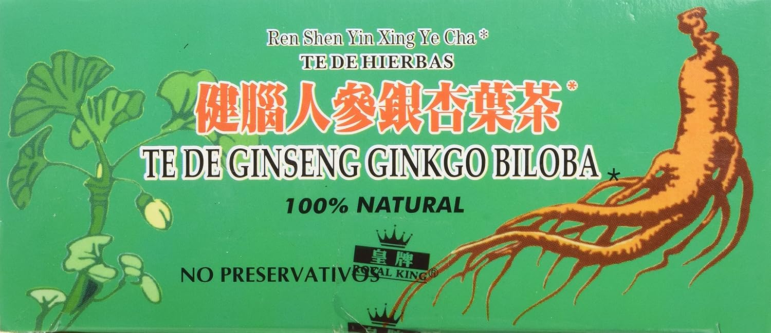 Organic Royal King Ginseng Ginkgo Biloba Tea - 20 Bags