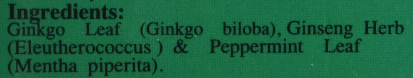 Organic Royal King Ginseng Ginkgo Biloba Tea - 20 Bags