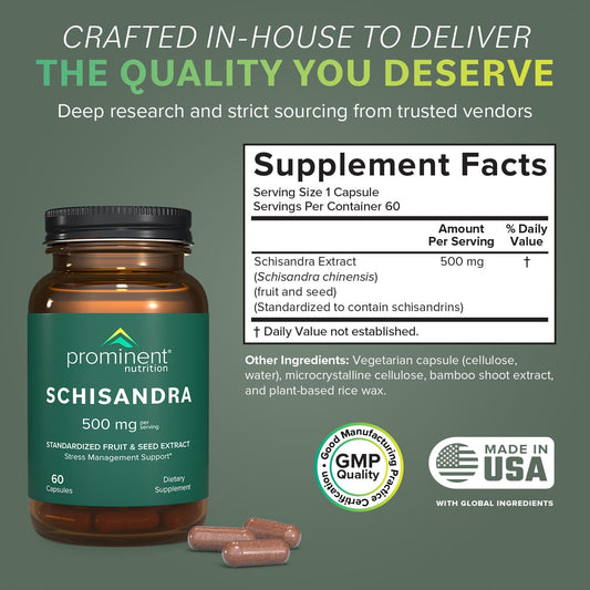 Organic Schisandra Fruit Extract Capsules for Stress Management and Hormone Support