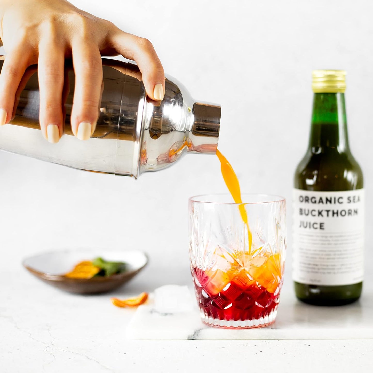 Organic Sea Buckthorn Juice 8.5 fl oz - Immunity Support, Energy Boost - Rich in Vitamin C, Omega-7, Beta-carotene - Undiluted, No Sugar - Non-GMO - Recyclable Glass - Erbology