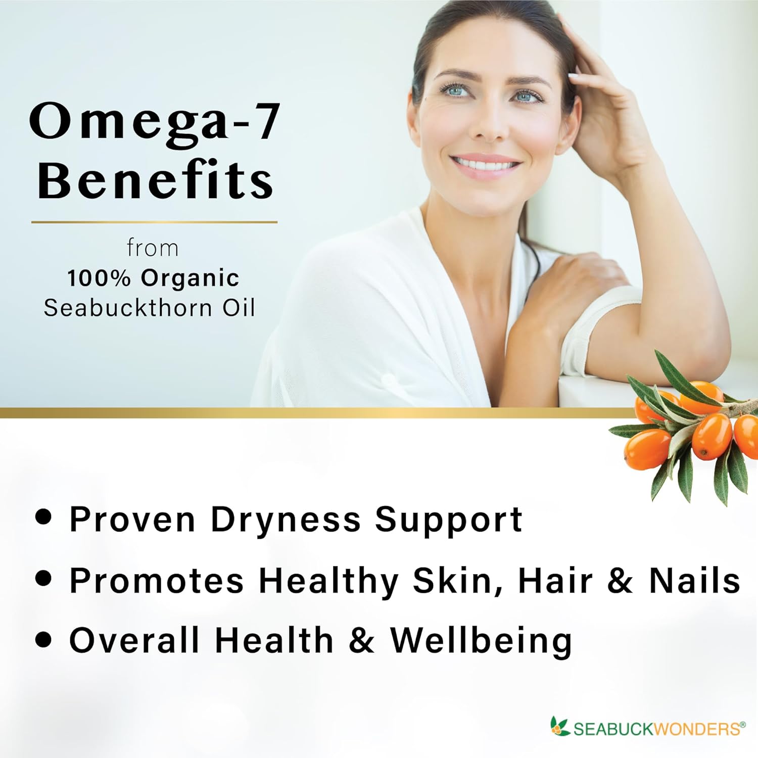 Organic Sea Buckthorn Oil Softgels, 500mg - 30 Count - SEABUCKWONDERS Omega-7 Complete - BoostGo Australia