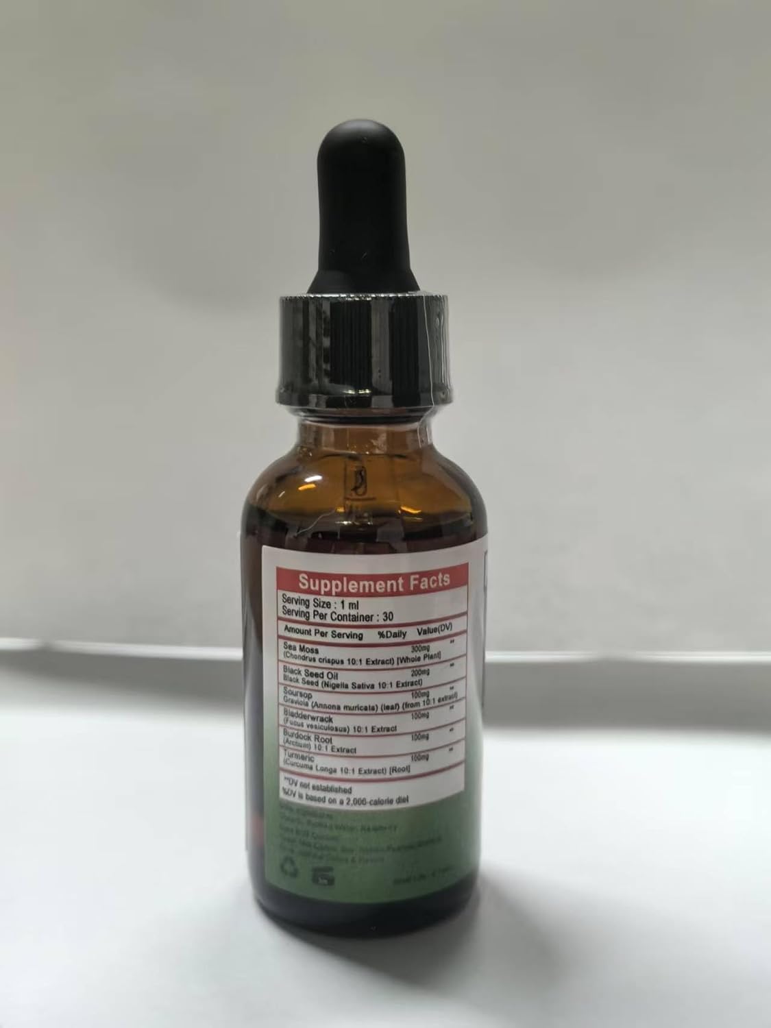 Organic Sea Moss Black Seed Oil Soursop Drops with Multiminerals for Immune & Digestive Support