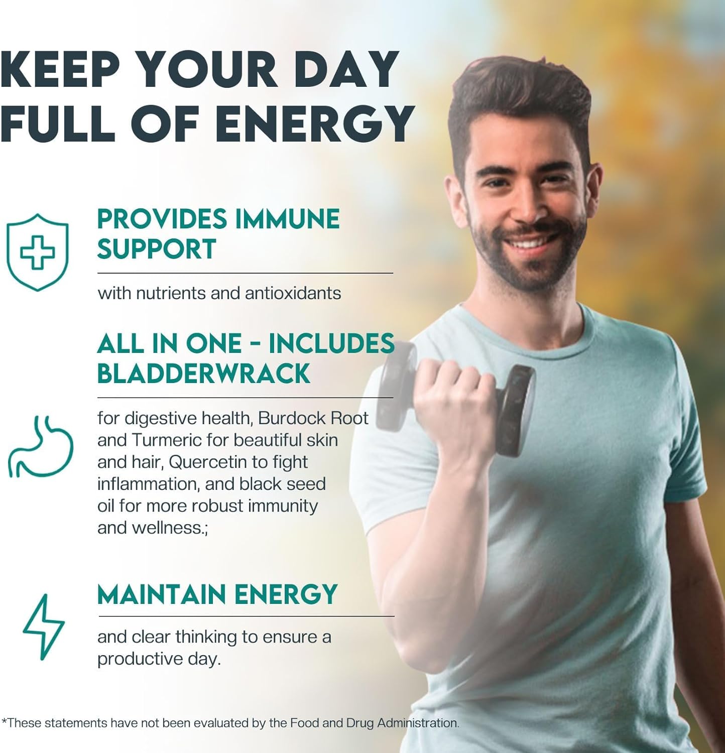 Organic Sea Moss Capsules 2000mg with Vitamin D3 K2 - Irish Sea Moss, Burdock Root, Bladderwrack, Muira Puama - 120 Capsules