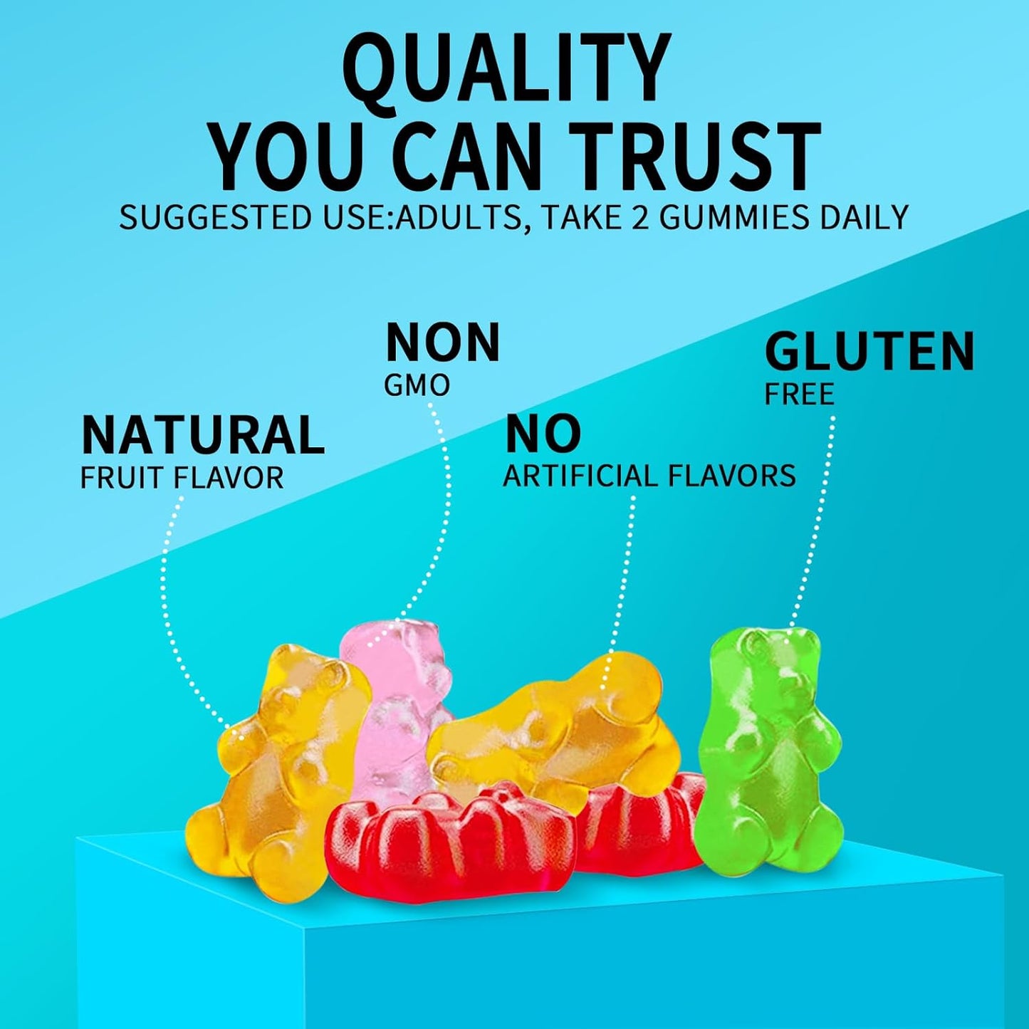 Organic Sea Moss Gummies with Bladderwrack for Immune Support - Vegan 60 Count - Thyroid Health - Vitamin C & D - Adults