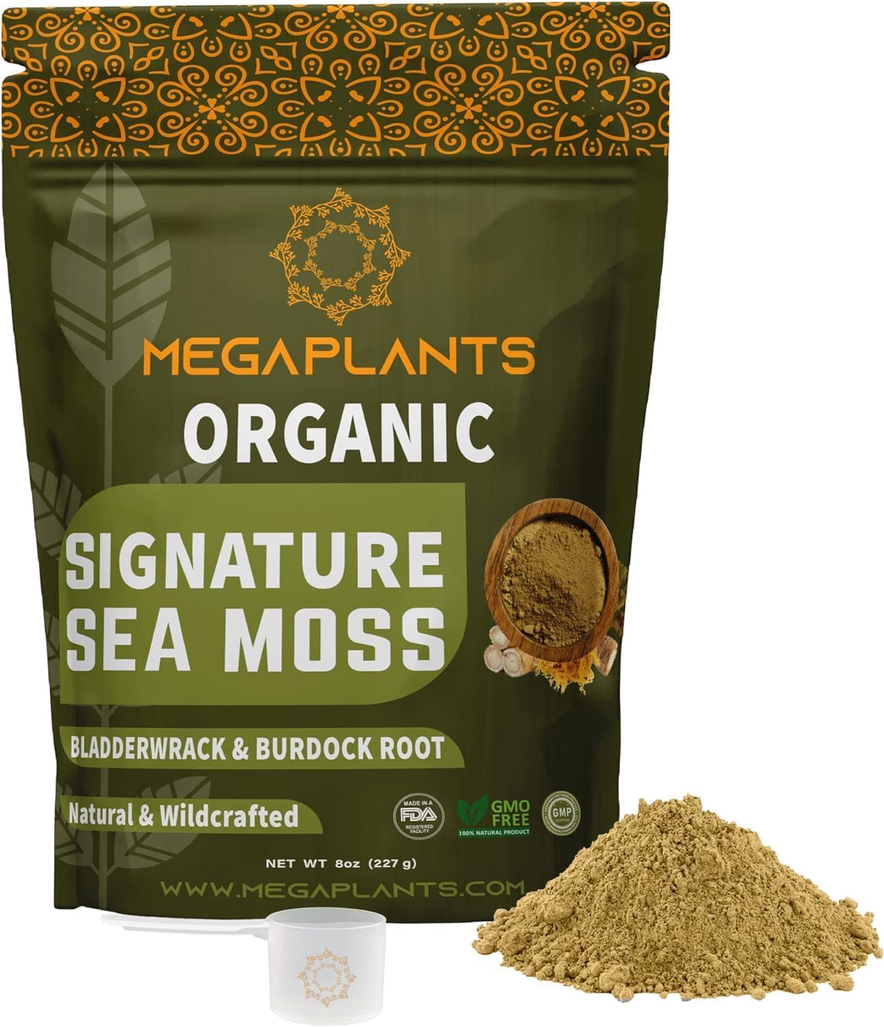 Organic Sea Moss Powder with Bladderwrack and Burdock Root - 70 Servings | 102 Mineral | Supports Healthy Skin, Hair, Nails, and Joints | Keto-Friendly Detox