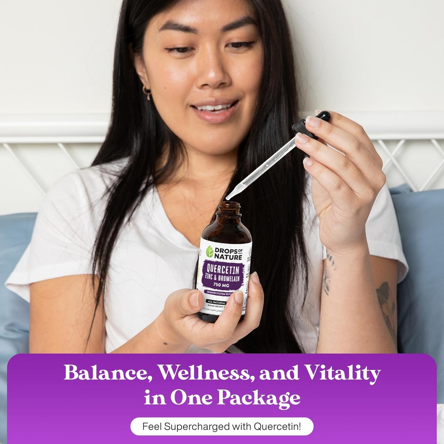 Organic Sea Moss & Quercetin Liquid Drops Bundle - 750mg & 1000mg - Pella Nutrition Drops Of Nature