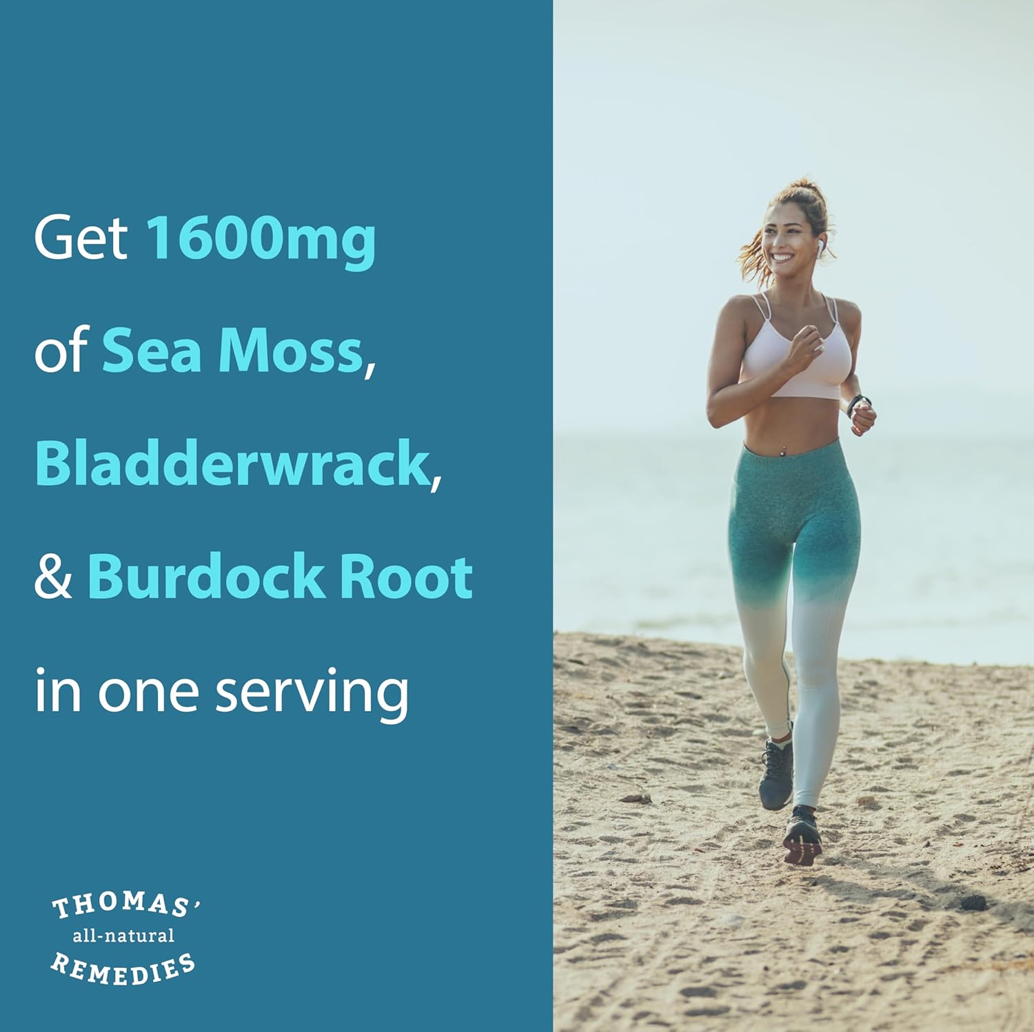 Organic Sea Moss with Burdock and Bladderwrack Capsules - Immune & Digestive Health Support, Keto Detox, Energy & Joint Support - 120 Count