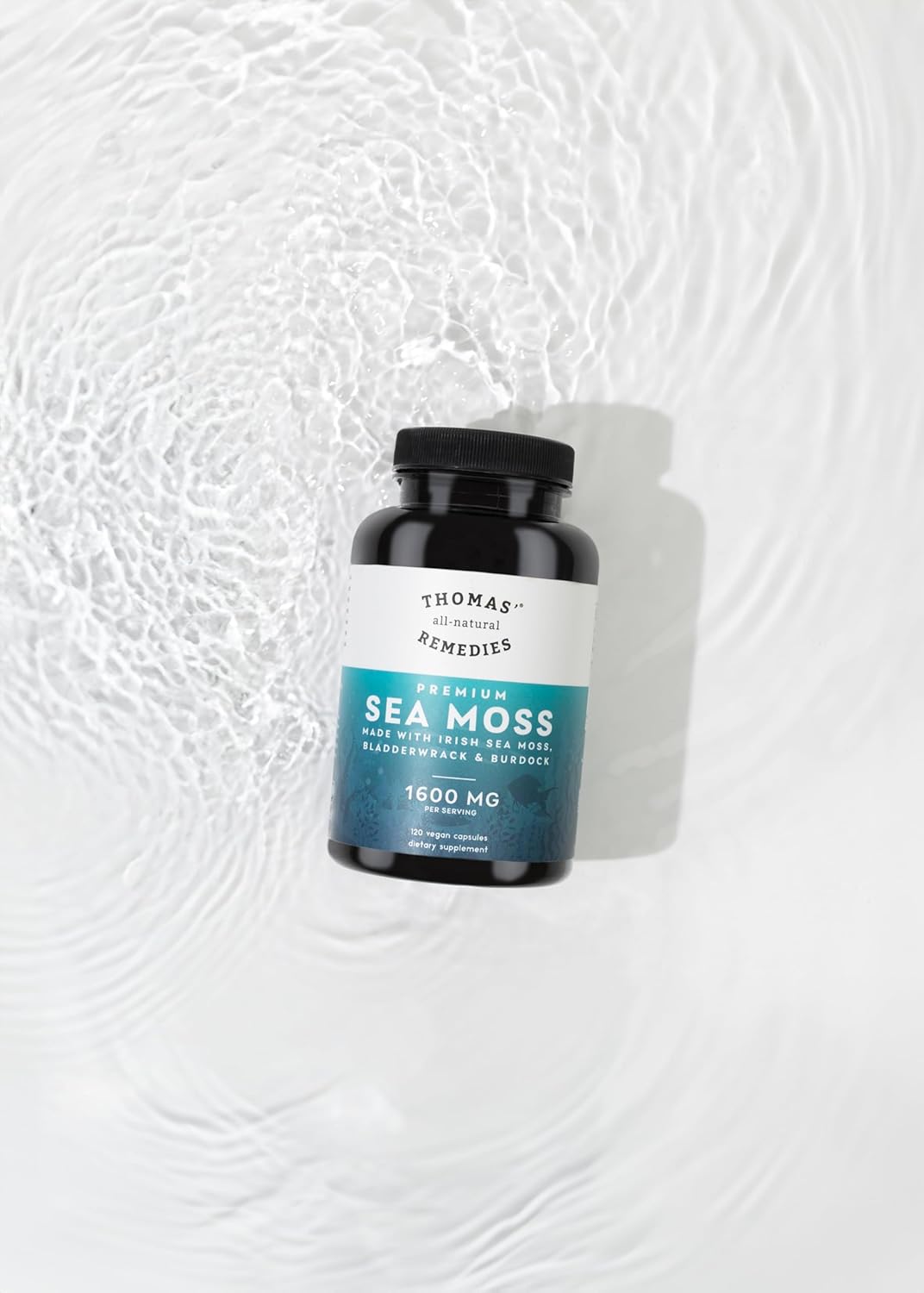 Organic Sea Moss with Burdock and Bladderwrack Capsules - Immune & Digestive Health Support, Keto Detox, Energy & Joint Support - 120 Count