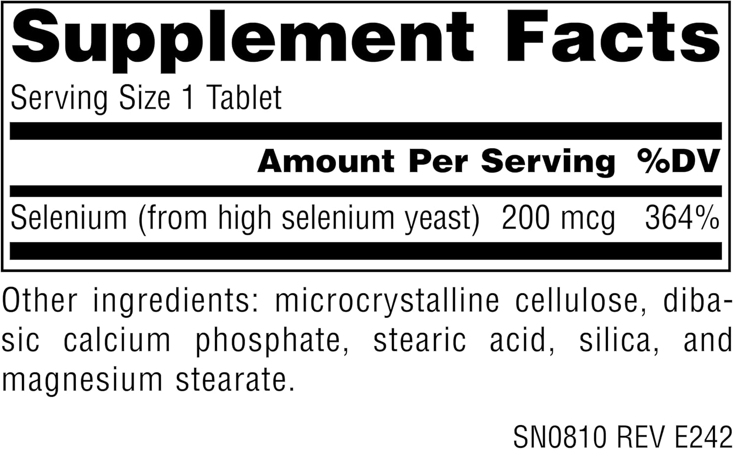 Organic Selenium Supplement - 200 mcg, 60 Tablets - Food-Form Antioxidant by Source Naturals